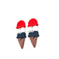 Star-Spangled Sweet Treat Dangles |Patriotic Ice Cream Earrings | Red White Blue Popsicle Earrings | 4th of July Earrings | Summer Treat Jewelry | Food Earrings | Handmade Clay