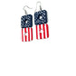 Star-Spangled Duo Cutout Dangles | Patriotic Star Cutout Earrings | Red White Blue Dangle Earrings | 4th of July Earrings | Americana Jewelry | Geometric Statement Earrings | Handmade Clay