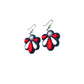 Patriotic Flower Earrings | Red White Blue Dangle Earrings | Retro Floral Earrings | 4th of July Jewelry | Statement Clay Earrings | Handmade