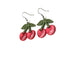 Cherry Earrings – Cute Cherry Dangle Earrings – Fruit Earrings – Summer Jewelry – Red Cherry Clay Earrings – Handmade Gift for Her