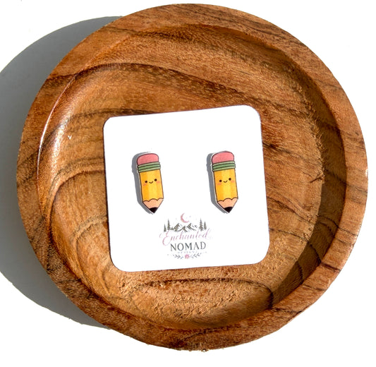 Cute Pencil Stud Earrings | Teacher Earrings | Back to School Jewelry | School Counselor Gift | Classroom Accessories