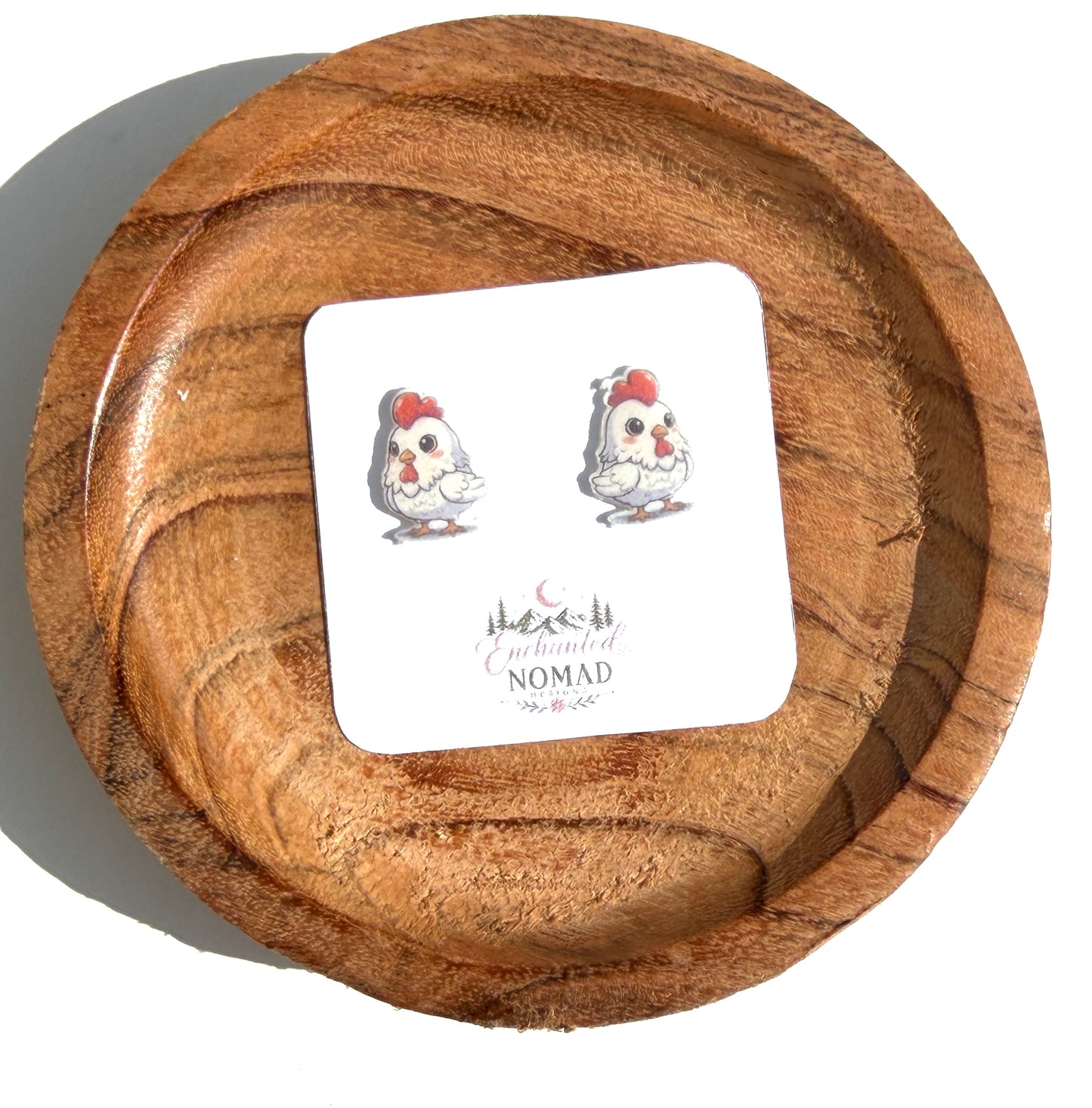 Chicken Stud Earrings | Cute Farm Animal Earrings | Hen Earrings | Chicken Lover Gift | Farmhouse Jewelry | Country Studs