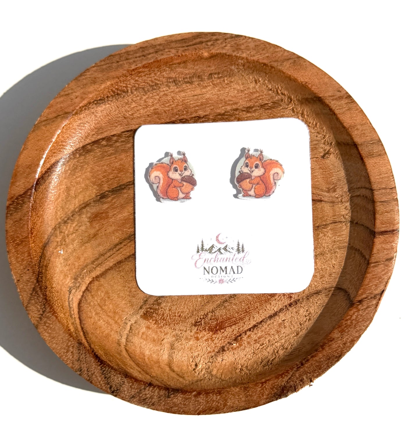Cute Squirrel Stud Earrings, Woodland Animal Earrings, Fall Squirrel Earrings, Acorn Earrings, Hypoallergenic Studs, Nature Lover Gift