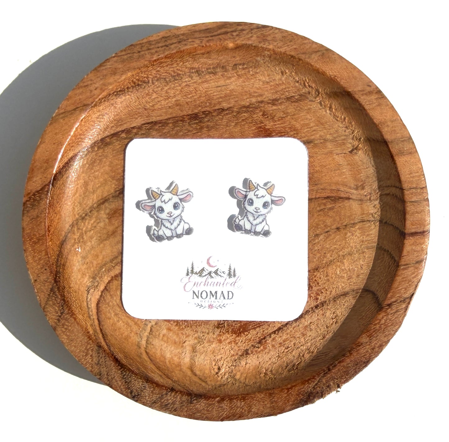 Cute Goat Stud Earrings, Baby Goat Earrings, Farm Animal Studs, Goat Lover Gift, Hypoallergenic Earrings, Farmhouse Jewelry