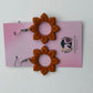 Boho Mandala Clay Earrings, Floral Statement Dangles, Lightweight Polymer Clay Earrings, Bohemian Jewelry Gift