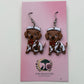 Halloween Dog Clay Earrings, Cute Costume Puppy Dangles, Pumpkin Angel Devil Frankenstein Dog Earrings, Fall Pet Jewelry