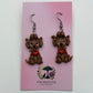 Halloween Dog Clay Earrings, Cute Costume Puppy Dangles, Pumpkin Angel Devil Frankenstein Dog Earrings, Fall Pet Jewelry