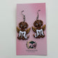 Halloween Dog Clay Earrings, Cute Costume Puppy Dangles, Pumpkin Angel Devil Frankenstein Dog Earrings, Fall Pet Jewelry