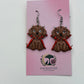 Halloween Dog Clay Earrings, Cute Costume Puppy Dangles, Pumpkin Angel Devil Frankenstein Dog Earrings, Fall Pet Jewelry