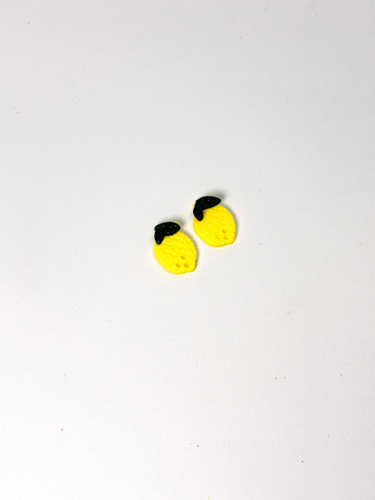 Lemon Dangle Earrings | Handmade Polymer Clay Earrings | Cute Fruit Jewelry | Lightweight Hypoallergenic Summer Earrings