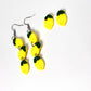 Lemon Dangle Earrings | Handmade Polymer Clay Earrings | Cute Fruit Jewelry | Lightweight Hypoallergenic Summer Earrings