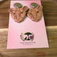 Golden Lioness Dangle Polymer Clay Earrings