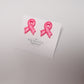 Breast Cancer Awareness Earrings, Pink Ribbon Polymer Clay Earrings, Studs or Dangles