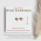 American Flag Heart Stud Earrings, USA Heart Earrings, Patriotic Heart Studs, Fourth of July Earrings, USA Flag Jewelry, Graphic Stud Earrings