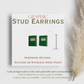 Green Spiral Notebook Stud Earrings, Teacher Earrings, School Notebook Earrings, Classroom Jewelry, Back to School Gift, Graphic Stud Earrings