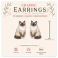 Ragdoll Cat Stud Earrings, Seal Bicolor Ragdoll Earrings, Cat Lover Gift, Hypoallergenic Posts, Clip On Cat Earrings