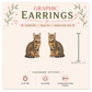Bengal Cat Stud Earrings, Snow Bengal Earrings, Bengal Cat Lover Gift, Hypoallergenic Cat Earrings, Clip On Earrings