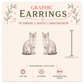 Bengal Cat Stud Earrings, Snow Bengal Earrings, Bengal Cat Lover Gift, Hypoallergenic Cat Earrings, Clip On Earrings
