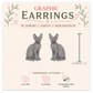 Gray Sphynx Cat Stud Earrings, Hairless Cat Earrings, Sphynx Cat Lover Gift, Hypoallergenic Cat Studs, Clip On Earrings