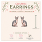 Gray White Sphynx Cat Stud Earrings, Hairless Cat Earrings, Sphynx Cat Lover Gift, Hypoallergenic Clip On Earrings