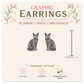 Russian Blue Cat Stud Earrings, Russian Blue Earrings, Cat Lover Gift, Hypoallergenic Cat Studs, Clip On Earrings