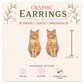 Orange Tabby Cat Stud Earrings, Ginger Cat Earrings, Orange Cat Lover Gift, Hypoallergenic Cat Earrings, Clip On Earrings