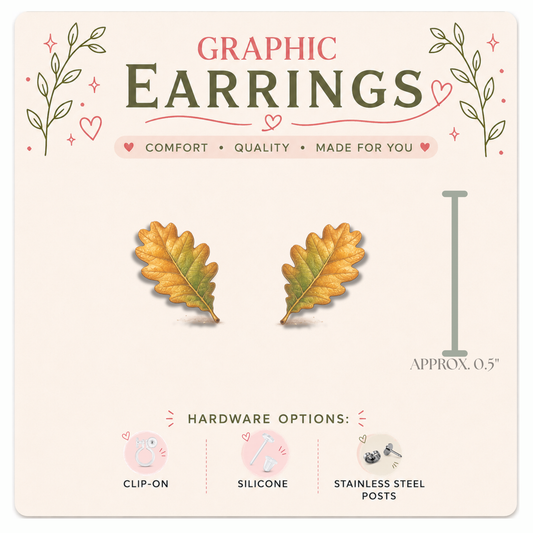 Acorn & Oak Leaf Stud Earrings, Mismatched Fall Earrings, Autumn Nature Jewelry, Woodland Earrings, Forest Lover Gift