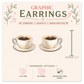 Coffee Lover Stud Earrings, Coffee Cup Graphic Studs, Resin Sealed Lightweight Jewelry