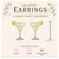Margarita Stud Earrings, Cocktail Earrings, Tequila Lover Gift, Cinco de Mayo Jewelry, Summer Drink Earrings, Graphic Studs
