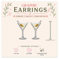 Martini Glass Stud Earrings, Dirty Martini Earrings, Cocktail Jewelry, Olive Martini Gift, Happy Hour Earrings, Graphic Studs