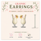 Piña Colada Stud Earrings, Tropical Cocktail Graphic Studs, Resin Sealed Lightweight Jewelry