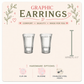 Shot Glass Stud Earrings, Clear Liquor Graphic Studs, Resin Sealed Lightweight Jewelry