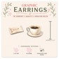 Coffee Lover Stud Earrings, Coffee Cup Graphic Studs, Resin Sealed Lightweight Jewelry