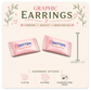 Sweet'N Low Packet Graphic Stud Earrings | Pink Sweetener Packet Earrings | Coffee Lover Earrings | Funny Food Studs