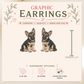 German Shepherd Puppy Stud Earrings, German Shepherd Dog Earrings, GSD Jewelry, Dog Lover Gift, Cute Graphic Stud Earrings