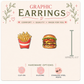 Burger & Fries Stud Earrings | Fast Food Graphic Earrings | Cute Food Earrings | Stainless Steel, Silicone or Clip-On