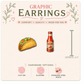 Taco & Hot Sauce Stud Earrings | Taco Tuesday Graphic Earrings | Cute Food Earrings | Stainless Steel, Silicone or Clip-On