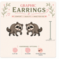 Graphic Jimothy Raccoon Stud Earrings | Viral Trash Panda Jewelry (0.5")