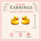 Pink Jeep & Rubber Duck Stud Earrings, Jeep Lover Resin Sealed Lightweight Jewelry