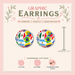 Soccer Ball Flags Graphic Stud Earrings | International Soccer Earrings | World Football Fan Jewelry | Handmade Sports Earrings