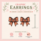Football Bow Graphic Stud Earrings | Football Bow Earrings | Game Day Bow Studs | Football Fan Jewelry | Handmade Sports Earrings