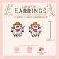 Cowboy Ghost Graphic Stud Earrings | Spooky Western Ghost Earrings | Halloween Cowgirl Jewelry | Cute Ghost Studs | Handmade Earrings