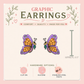 Gothic Butterfly Graphic Stud Earrings | Halloween Butterfly Earrings | Spooky Cute Jewelry | Skull Butterfly Studs | Handmade Earrings