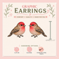 House Finch Stud Earrings, House Finch Earrings, Bird Stud Earrings, Backyard Bird Gift, Bird Lover Jewelry, Nature Earrings