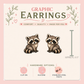 Raccoon Stud Earrings, Cute Raccoon Earrings, Baby Raccoon Studs, Woodland Animal Earrings, Trash Panda Gift, Nature Jewelry