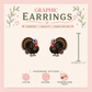 Graphic Turkey Stud Earrings, Woodland Bird Nature Lover Gift