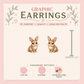 Bunny Stud Earrings, Cute Rabbit Earrings, Baby Bunny Studs, Woodland Animal Earrings, Rabbit Lover Gift, Spring Earrings