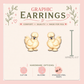 Silkie Chicken Graphic Earrings | Cute Fluffy Hen Stud Earrings | Farm Animal Earrings | Backyard Chicken Jewelry | Chicken Lover Gift