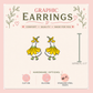 Flower Goose Stud Earrings, Daisy Goose Earrings, Cute Spring Bird Studs, Floral Resin Sealed Lightweight Jewelry