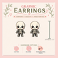 Chibi Skeleton Stud Earrings, Resin Sealed Lightweight Spooky Jewelry (Approx. 0.5")